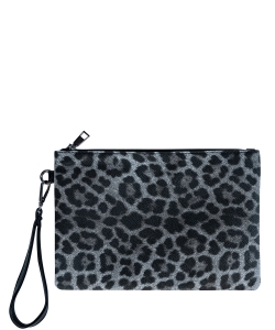 Leopard Print Clutch Bag BA320085 BLACK